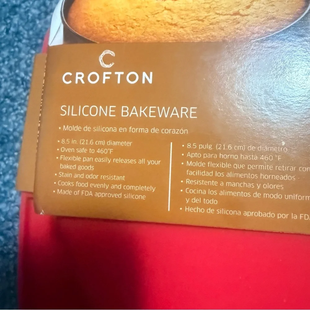 Crofton Red Heart Silicone Cake Mold